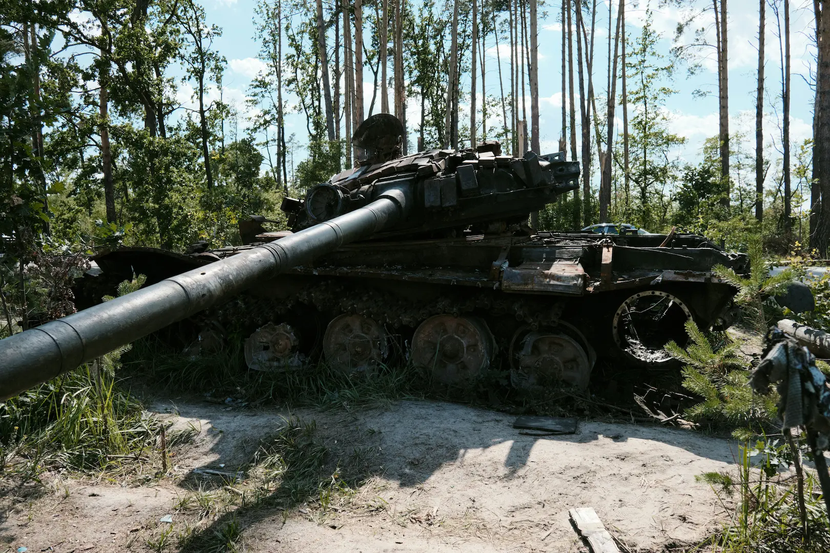 zerstörter russischer Panzer